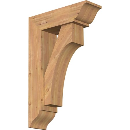 Ekena Millwork Westlake Traditional Smooth Bracket w/ Offset Brace, Western Red Cedar, 7 1/2"W x 24"D x 36"H BKT0806X24X36WTL01SWR